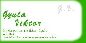 gyula viktor business card